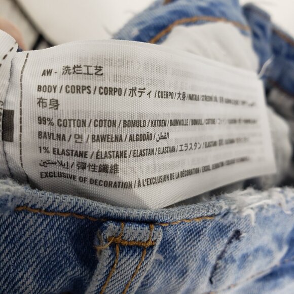 Abercrombie & Fitch 90s Straight Ultra High Rise Jeans 0S 25 Distressed Blue - Picture 9 of 9